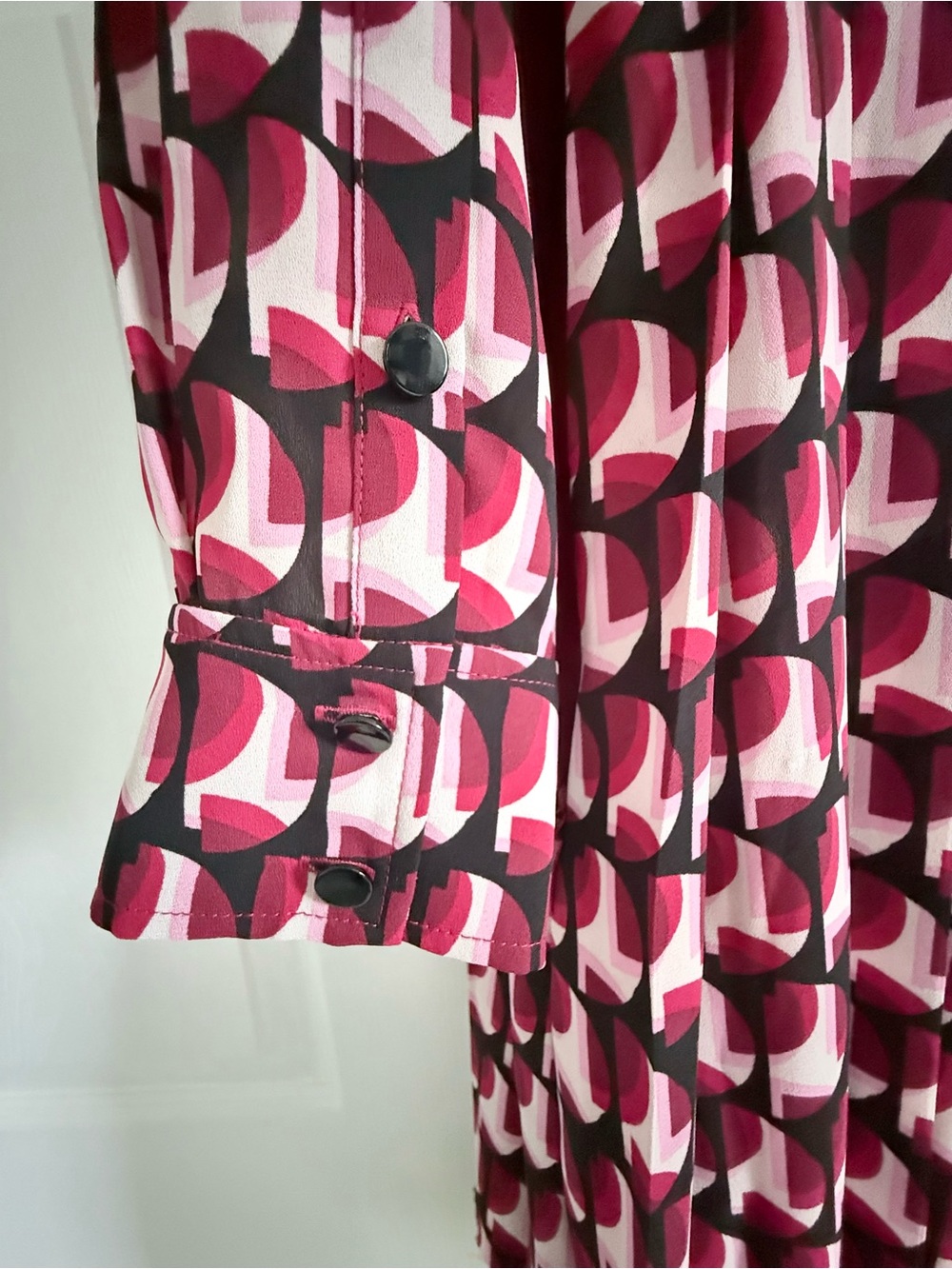 Kate Spade New York Pleated Fit & Flare Dress Size 12 Geometric Print - Picture 9 of 16